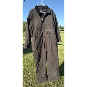 Walls Blizzard Pruf Black Insulated Quilted Coveralls XL Workwear Zip Leg